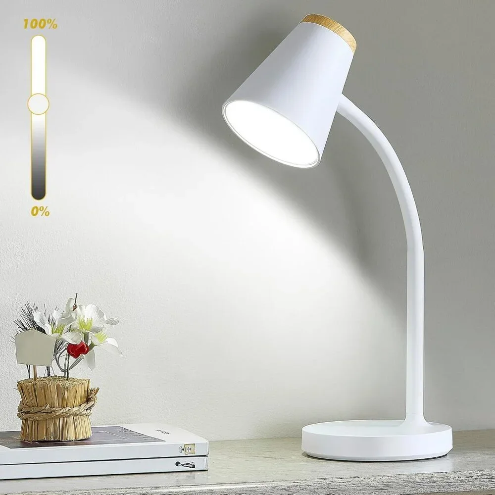 Desk Lamp for College Dorm Room - Small LED Desk Lamp Touch Dimmable Reading Lig